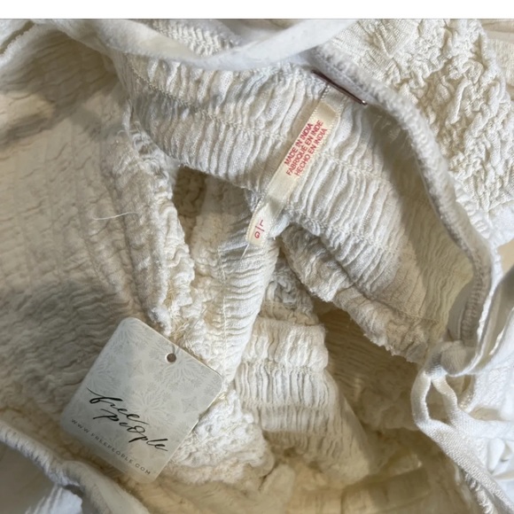 Free People Sparkling Drop Waist Moment Smocked Midi Dress L - Picture 6 of 6